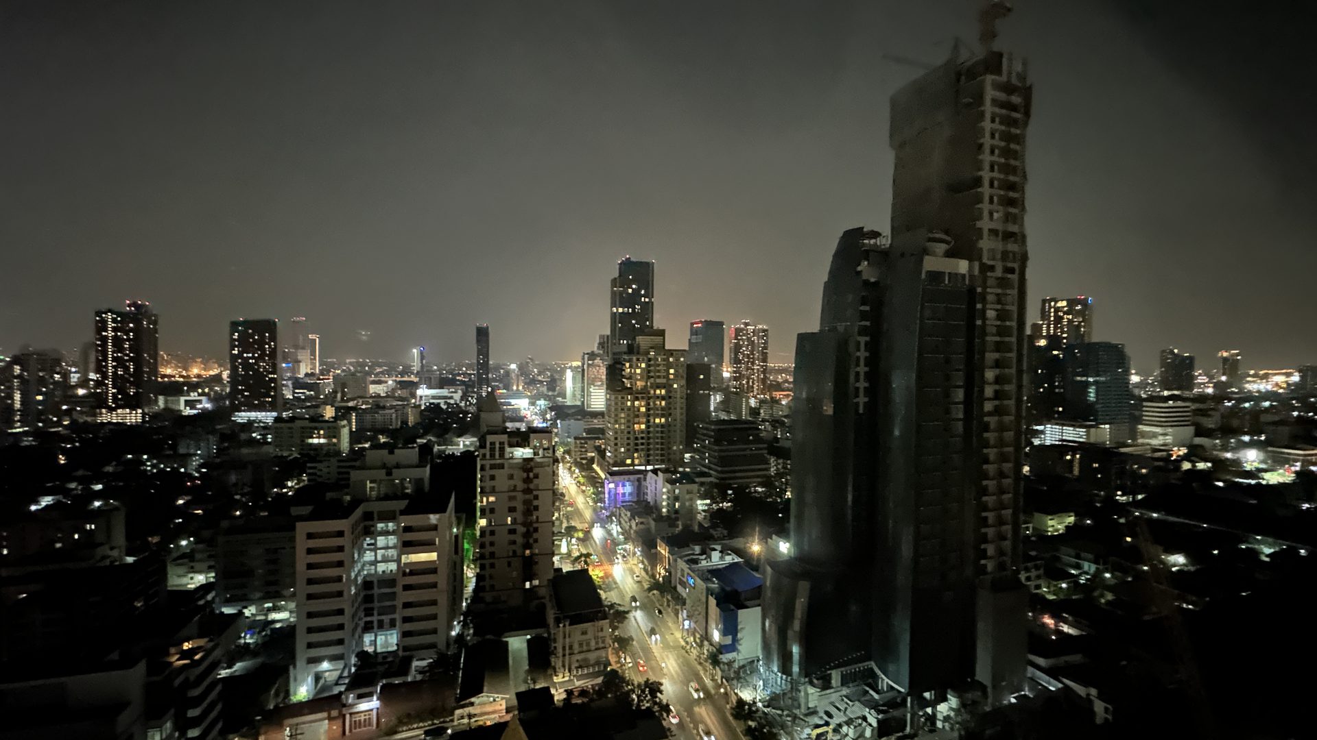 Bangkok skyline at night